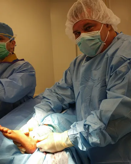 Dr. Daniel Brandwein providing podiatric care
