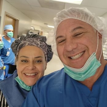 Dr. Brandwein working with the clinical team